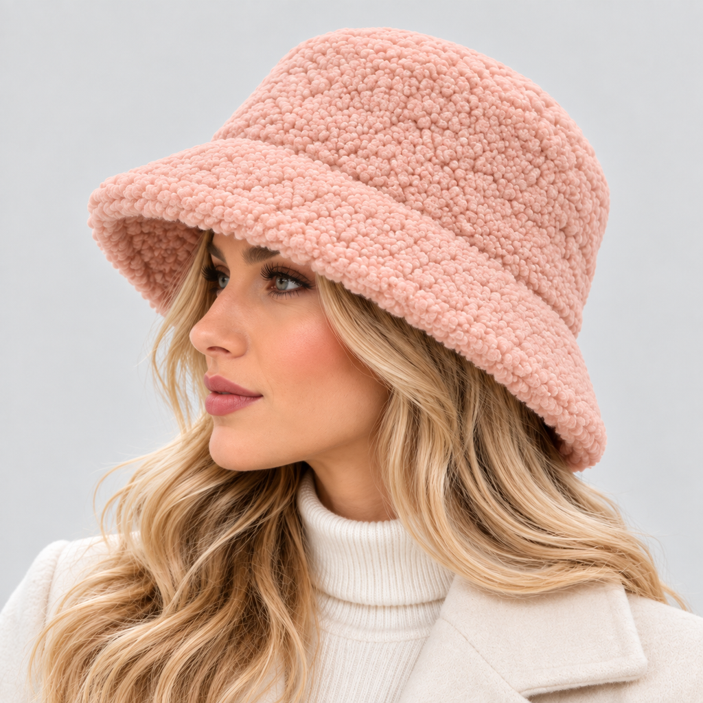Teddy Fiskerhat - Tekstureret Lammeuldshat i Seks Farver