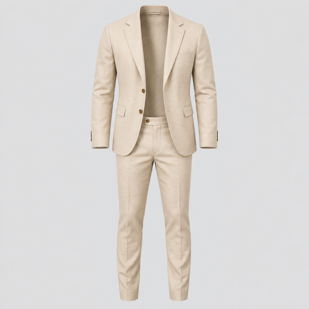 Herre Slim Fit Todelt Jakkesæt – Blazer og Bukser