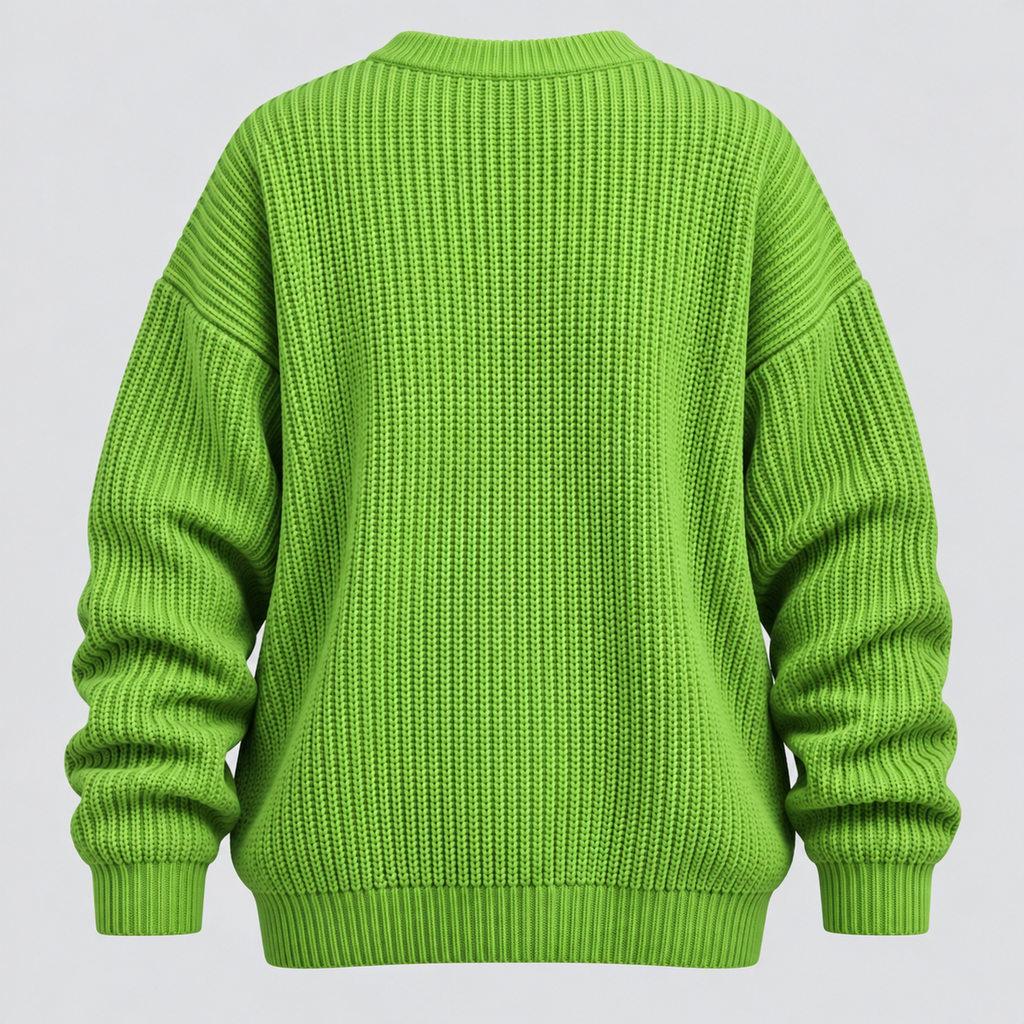 Chunky Strikket Sweater til Herrer - Oversized med Ribbede Manchetter