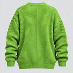 Chunky Strikket Sweater til Herrer - Oversized med Ribbede Manchetter