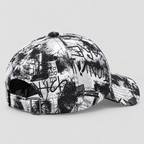 Snapback Kasket med Graffitiprint - Justerbar Kasket i Bomuld