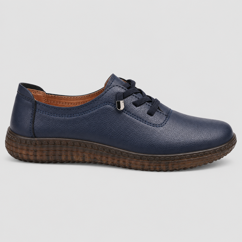 PU Snøresko til Damer - Minimalistiske Sneakers med Fleksibel Sål