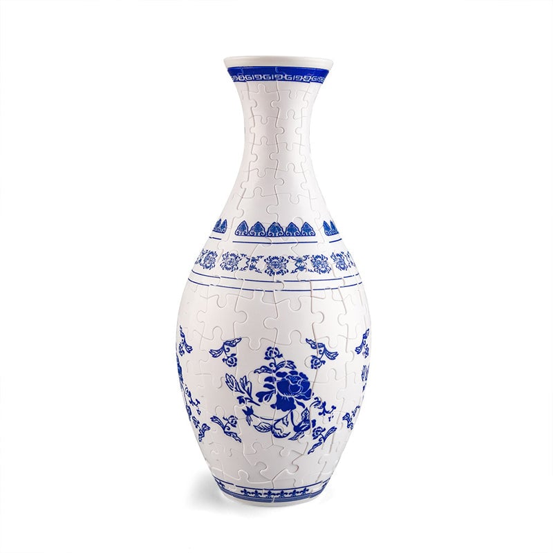 3D Puzzle Vase – EcoBloom, Dekorativ Blomstervase med Aftagelig Vandbeholder