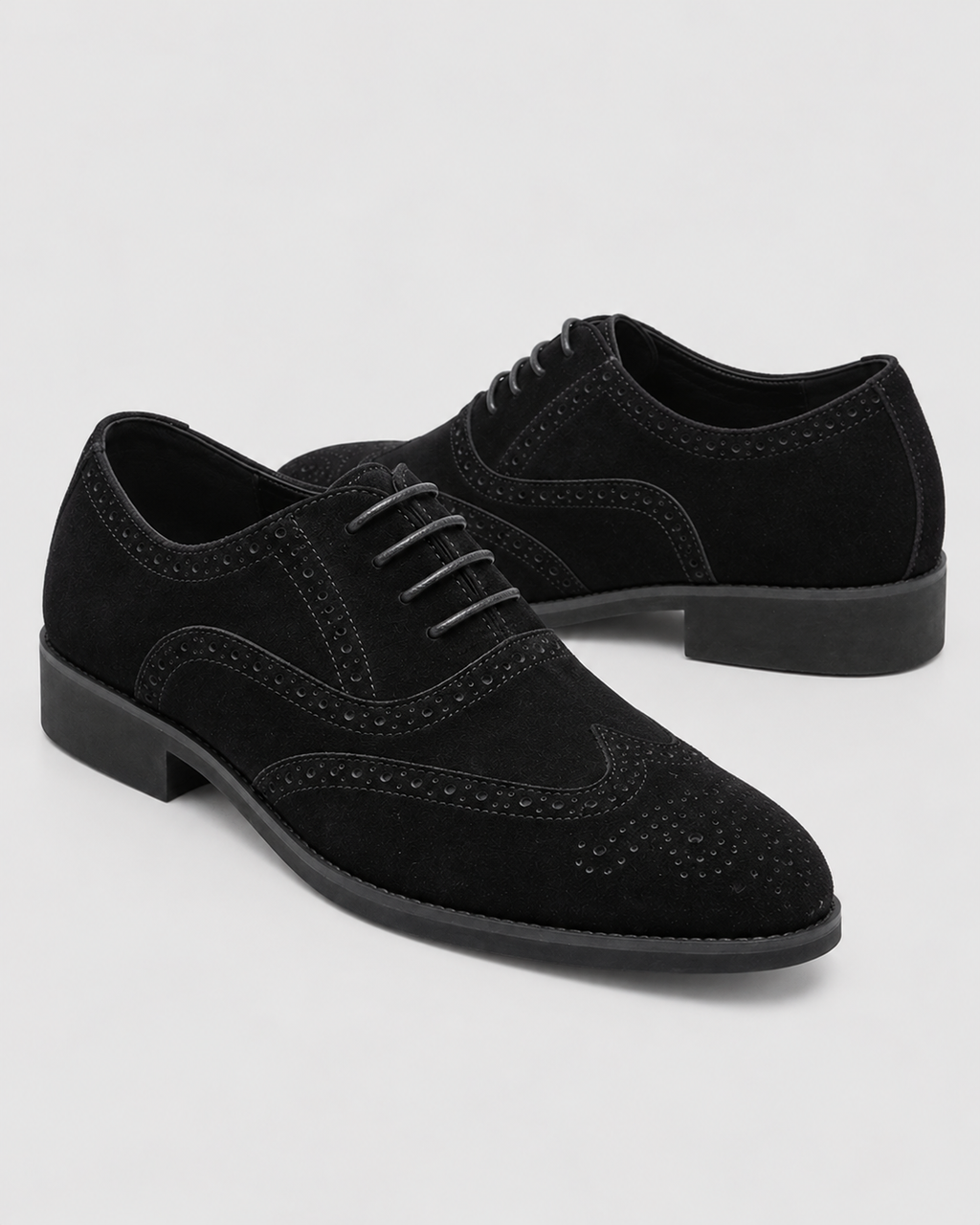 Ruskind Oxford-Sko til Herrer - Wingtip Brogue, Snøring, Polstret Indersål