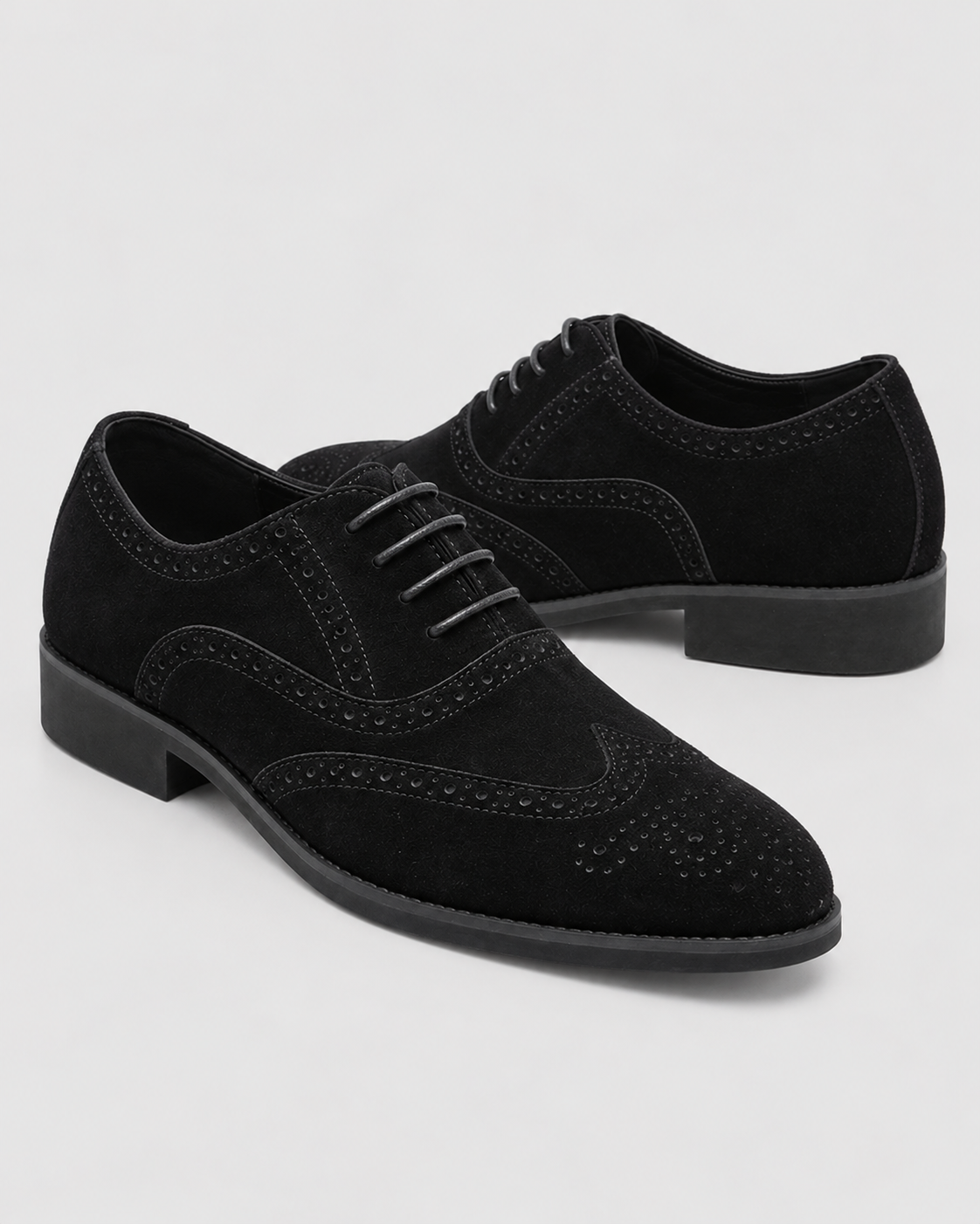 Ruskind Oxford-Sko til Herrer - Wingtip Brogue, Snøring, Polstret Indersål