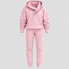 Dame Matchende Hoodie Sæt – Bomuldsblanding Todelt Loungewear