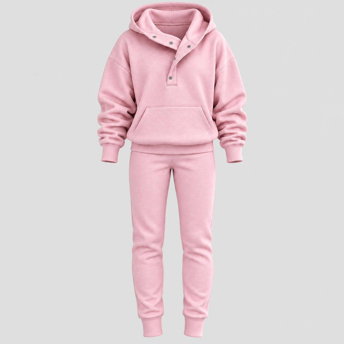 Dame Matchende Hoodie Sæt – Bomuldsblanding Todelt Loungewear