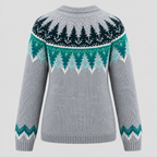 Fair Isle-Sweater til Damer - Strikket med Geometrisk Mønster