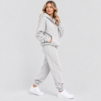 Dame Matchende Hoodie Sæt – Bomuldsblanding Todelt Loungewear