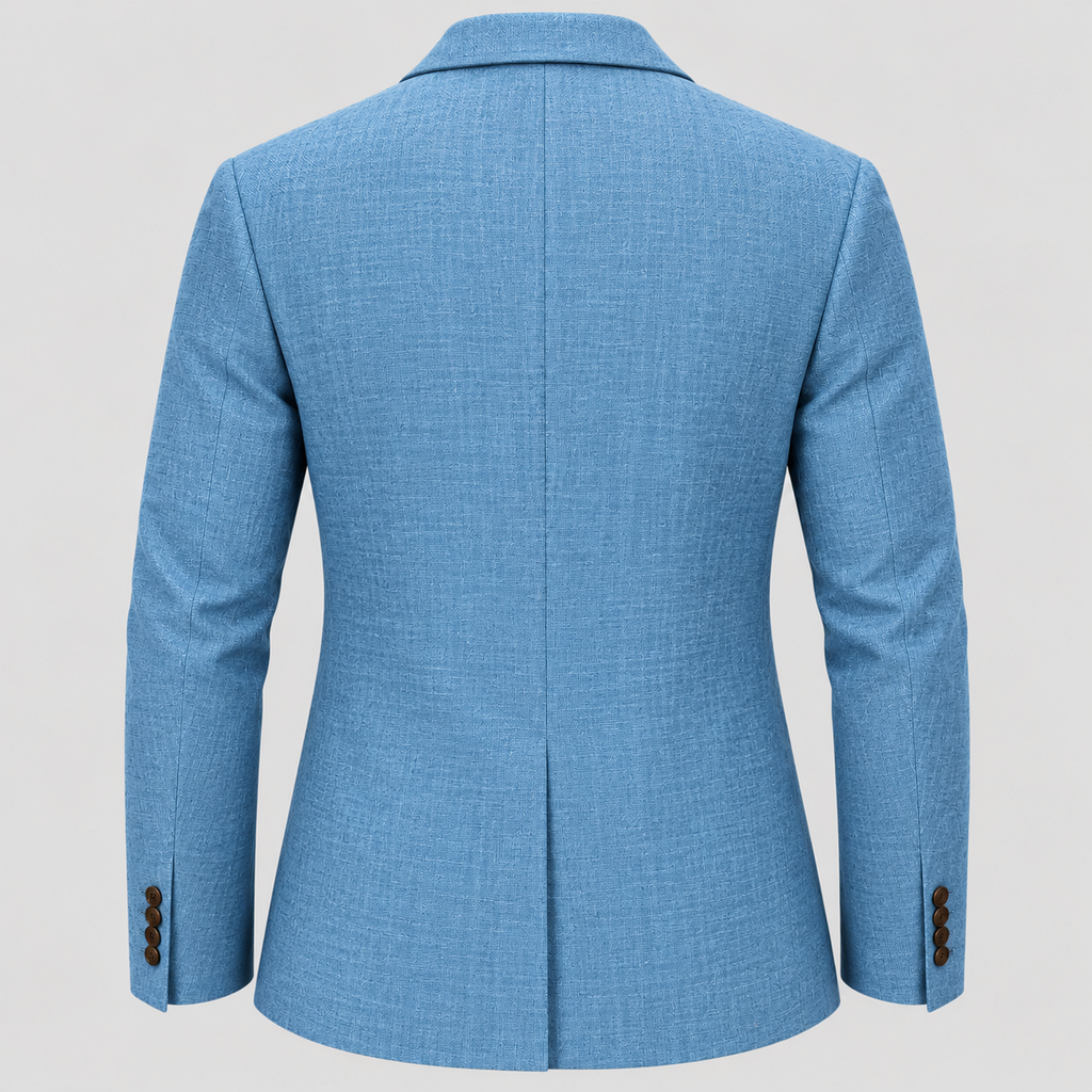 Herre Slim Fit Bomulds-Linned Blazer – Notch Revers Jakke