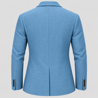 Herre Slim Fit Bomulds-Linned Blazer – Notch Revers Jakke