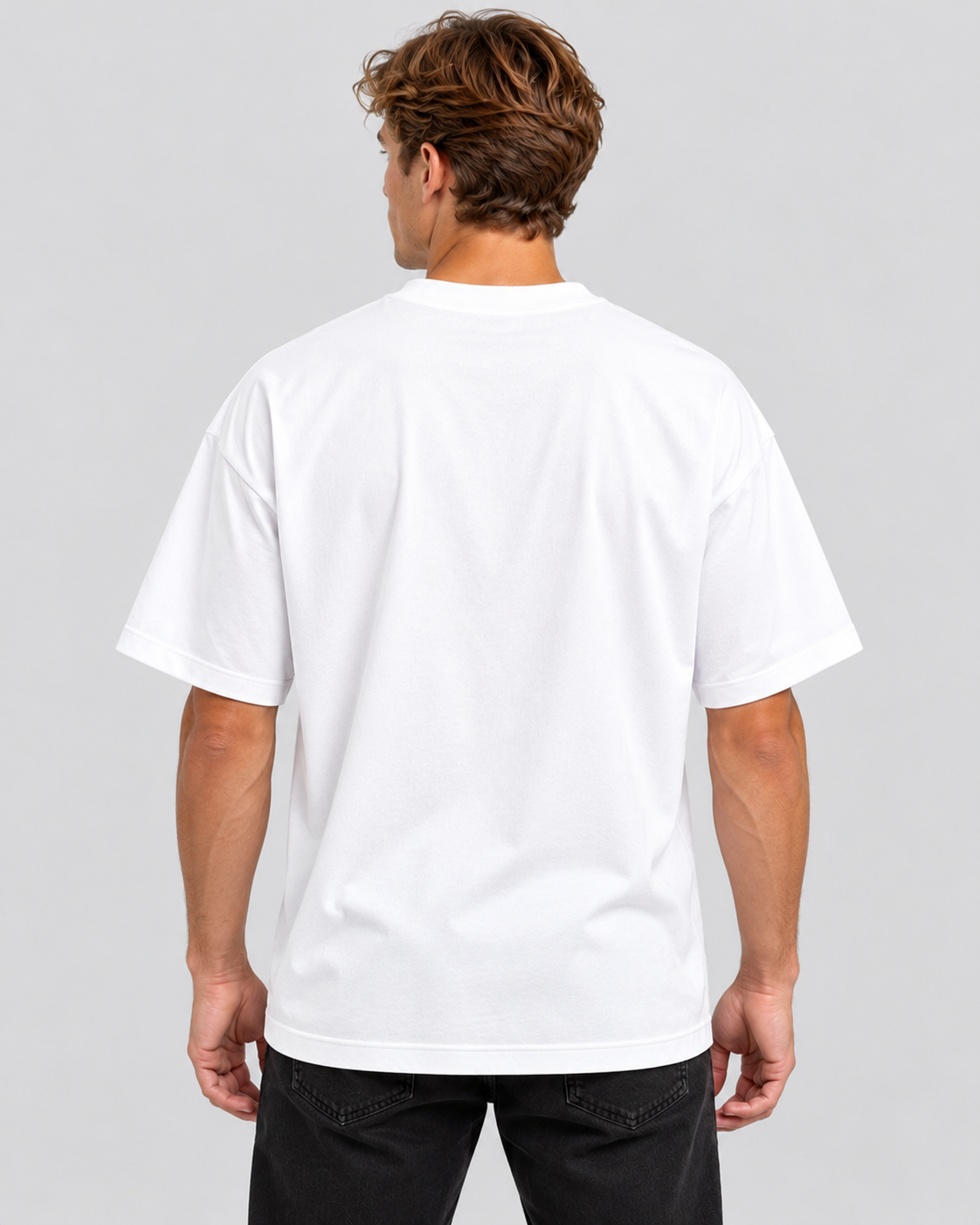 T-Shirt med Rosenprint til Herrer - Oversized Pasform, Rund Hals