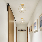 AetherLight Væglampe – Metal med Guld Finish, 24" Diameter