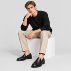 Herre Læderloafers – Slip-On Penny Loafer Stil