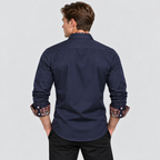 Kontrastdetalje Skjorte - Slim Fit Paisley Detalje