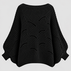 Sweater med Flagermusærmer til Damer - Cropped Kabelstrik