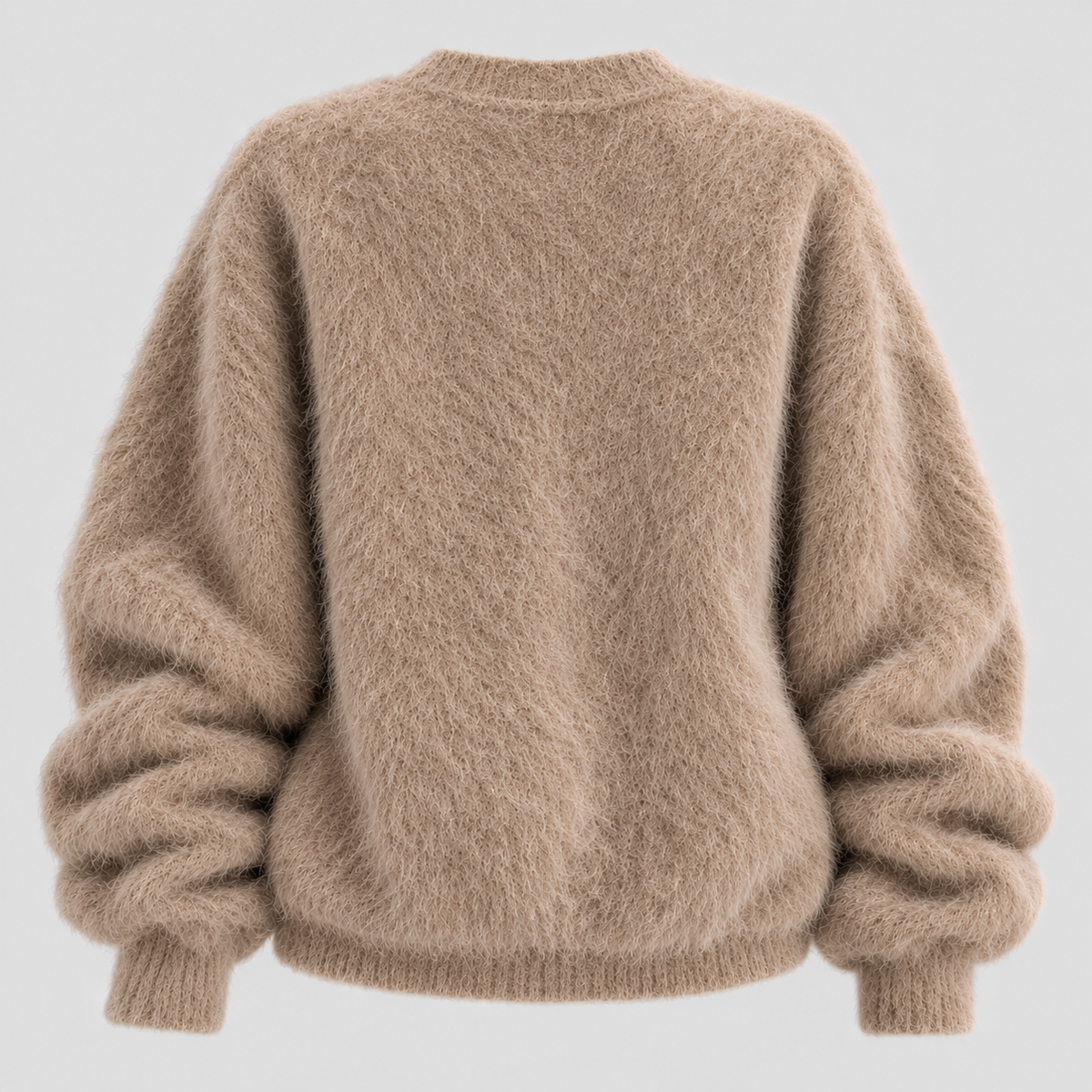 Luvet Uldcardigan til Damer - Knaplukning, Oversized Pasform