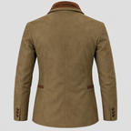 Herre Slim Fit Jakke – Reverskrave med Kontrastforing