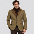 Herre Slim Fit Jakke – Reverskrave med Kontrastforing