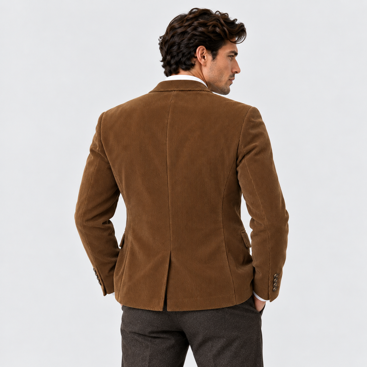 Ridgeway Cordblazer til Herrer – Albuepatches, Frontlommer