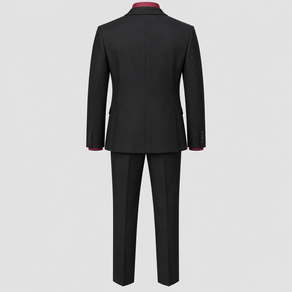 Herre Slim Fit Todelt Jakkesæt – Notch Revers Blazer