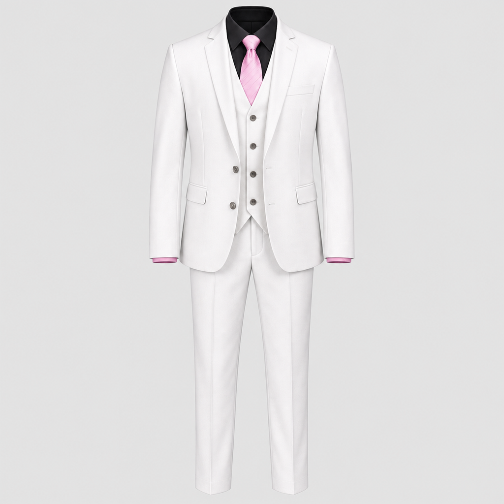 Herre Slim Fit Todelt Jakkesæt – Notch Revers Blazer