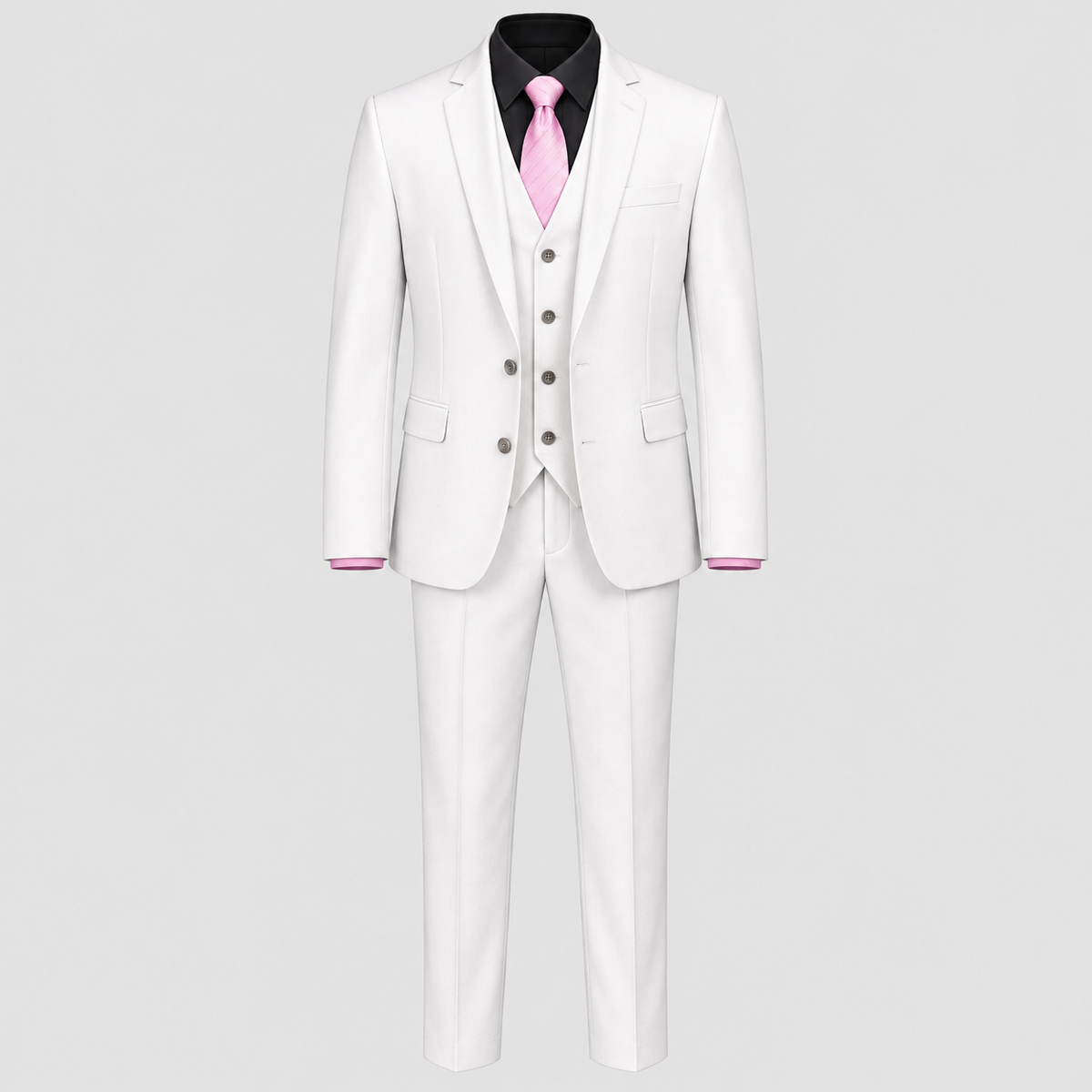 Herre Slim Fit Todelt Jakkesæt – Notch Revers Blazer