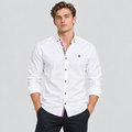 Herre Slim Fit Standkraveskjorte – Grandad Krave Knapskjorte