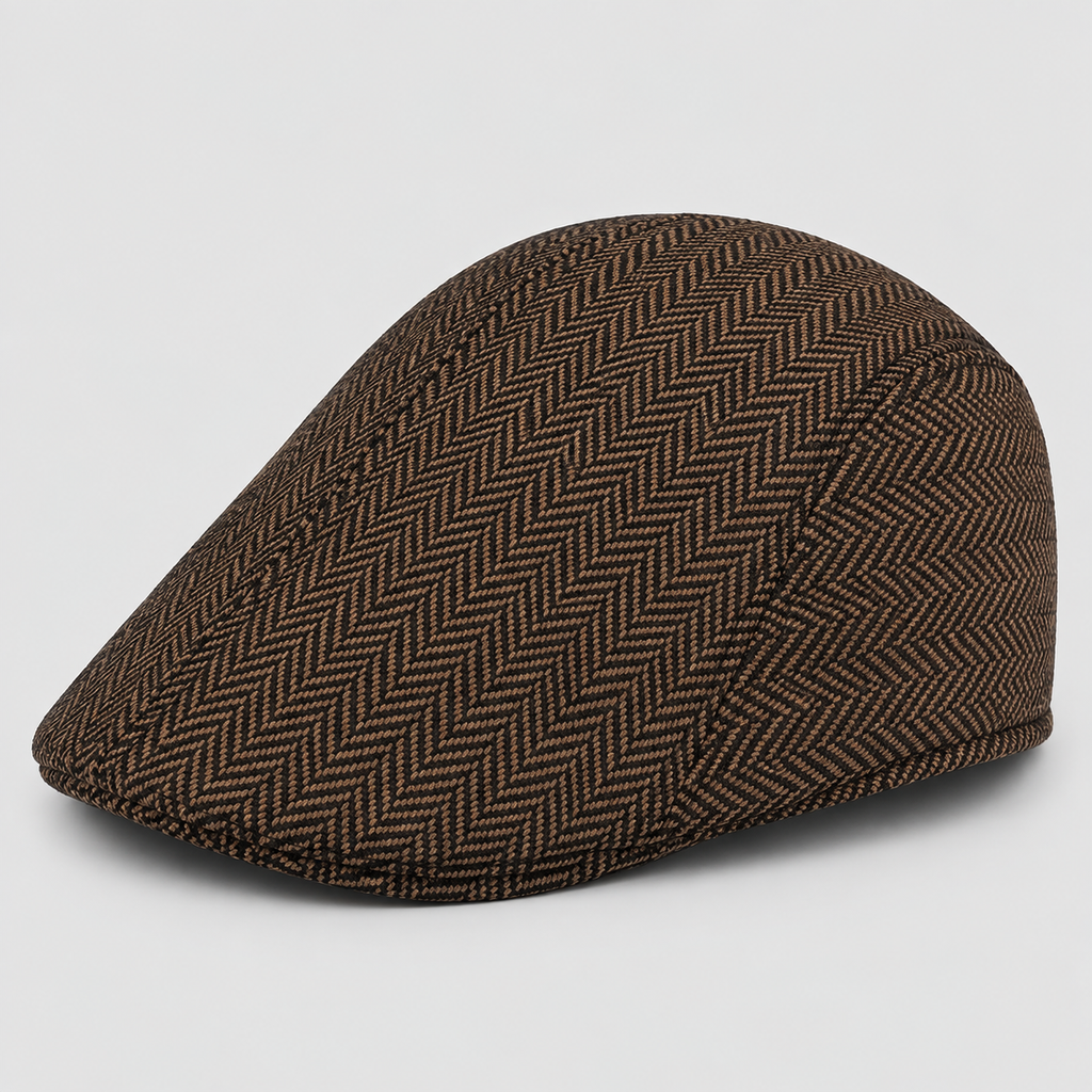Herringbone Flat Cap – Tweed Sixpence til Herrer