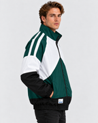 Colorblock Træningsjakke til Herrer - Ståkrave, Lynlås, Polyester