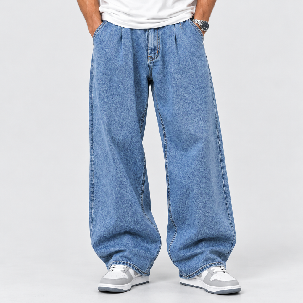 Jeans med Vide Ben til Damer - Høj Talje, Afslappet Pasform