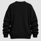 Chunky Strikket Sweater til Herrer - Oversized med Ribbede Manchetter
