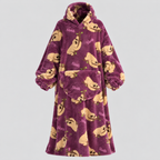 Hættebeklædt Tæppe - Blødt Sherpa Fleece, Maskinvaskbart