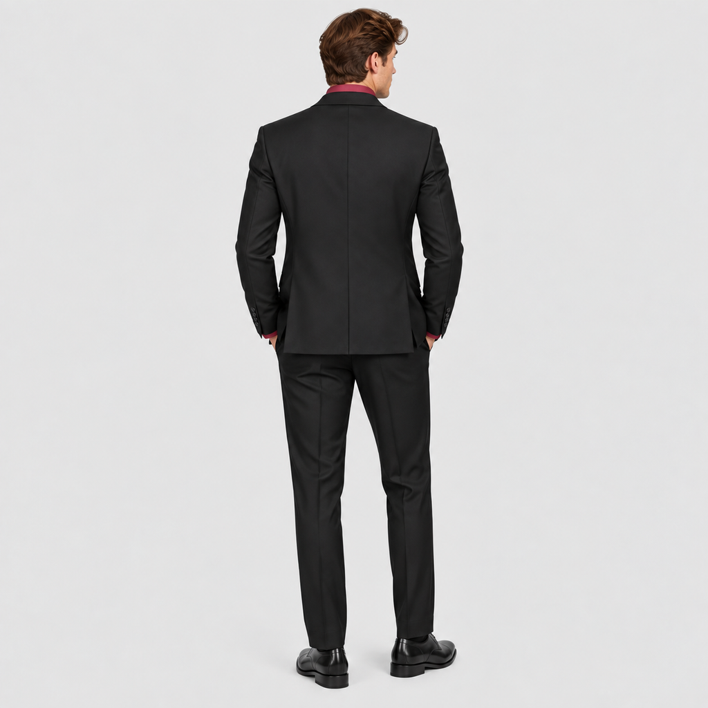 Herre Slim Fit Todelt Jakkesæt – Notch Revers Blazer