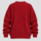 Chunky Strikket Sweater til Herrer - Oversized med Ribbede Manchetter