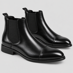 Herre Læder Chelsea Boots – Rød Sål Slip-On Støvler