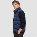 Herre Hætte Puffer Vest – Ærmeløs Quiltet Bodywarmer