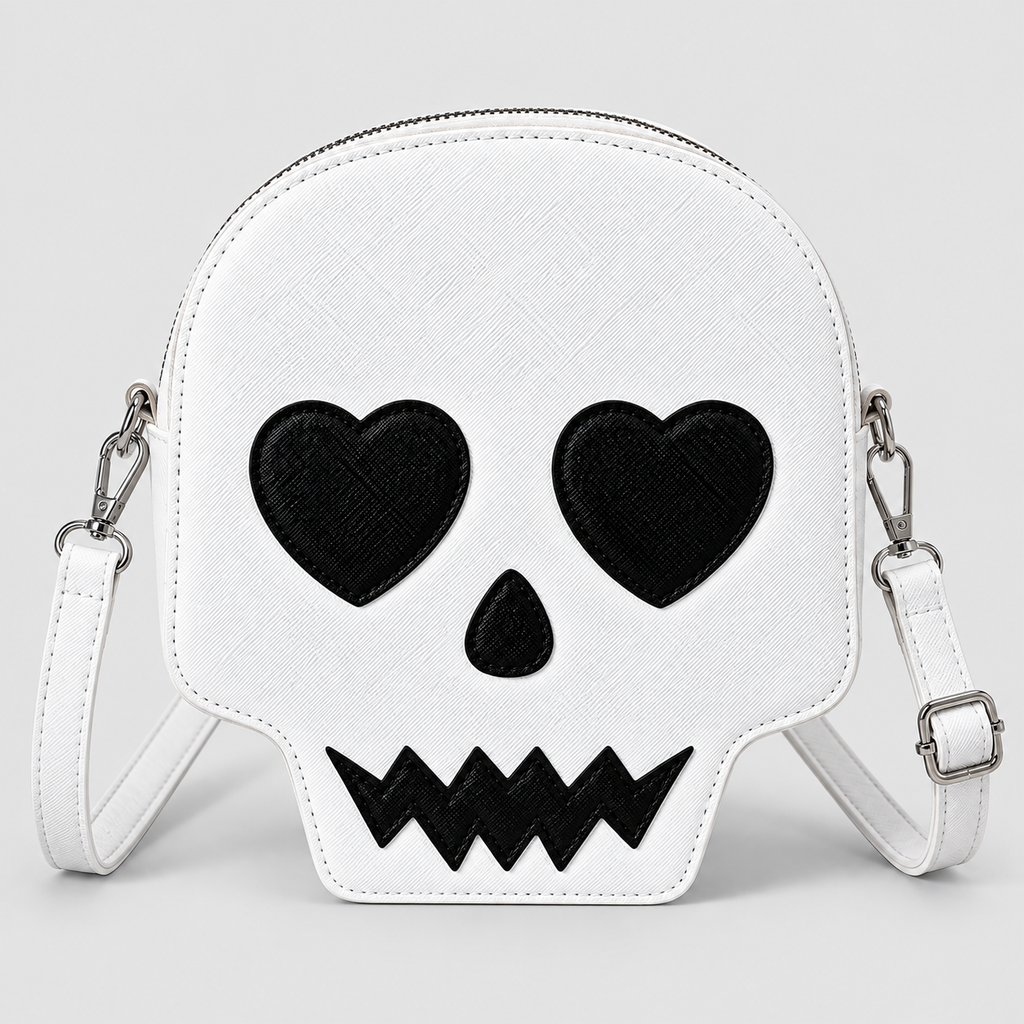 Kranieformet Crossbodytaske - Halloween-Taske i PU-Læder