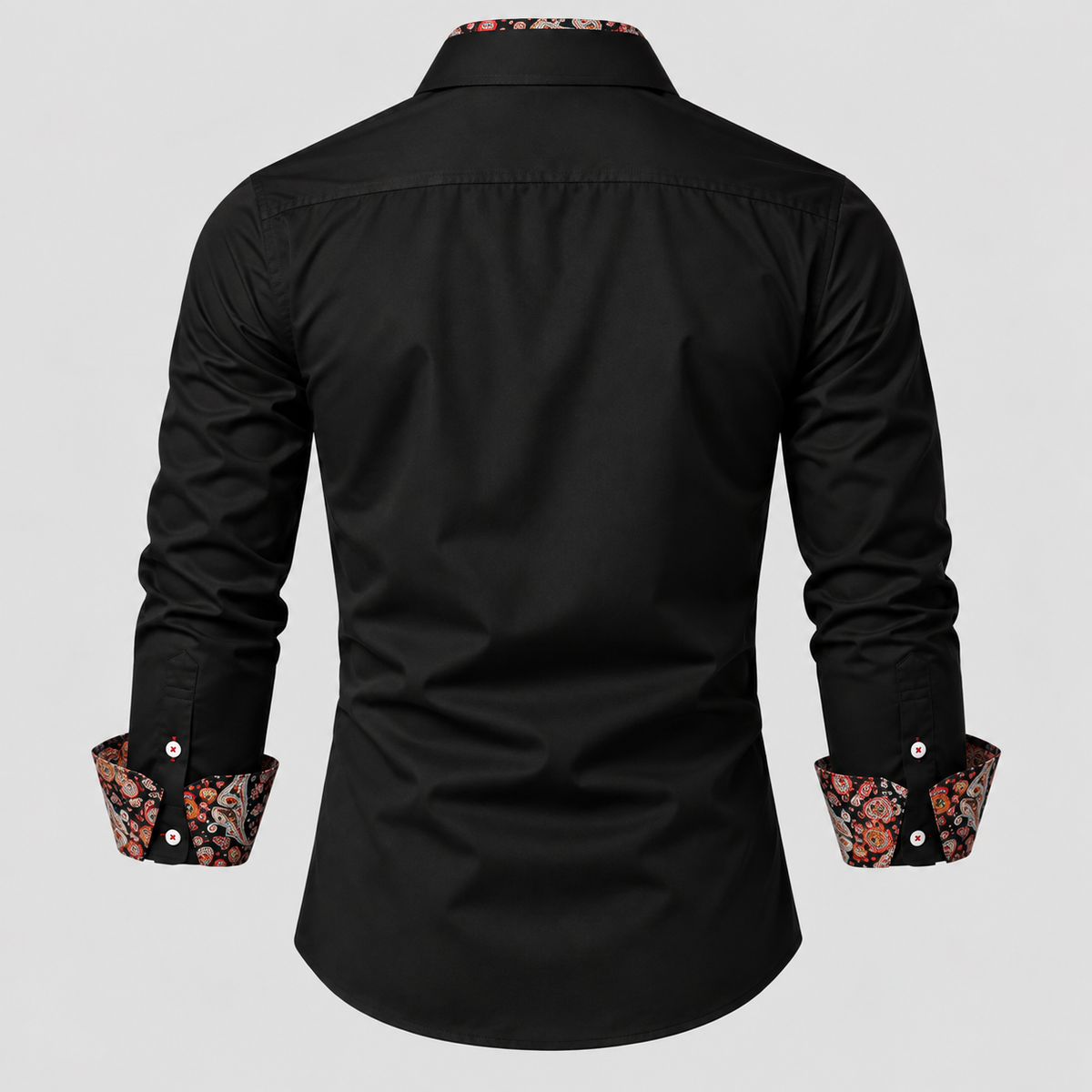 Kontrastdetalje Skjorte - Slim Fit Paisley Detalje