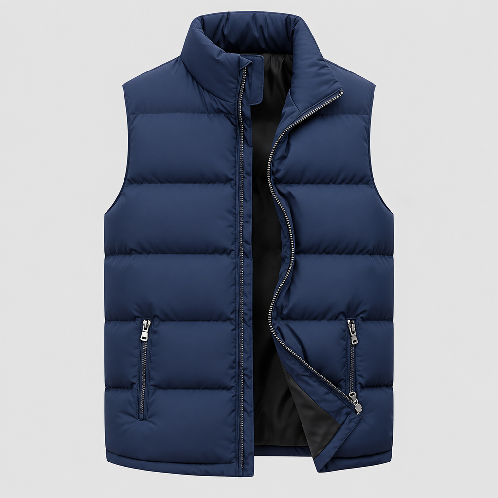 Herre Hætte Puffer Vest – Ærmeløs Quiltet Bodywarmer