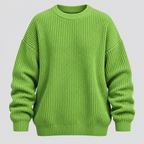 Chunky Strikket Sweater til Herrer - Oversized med Ribbede Manchetter