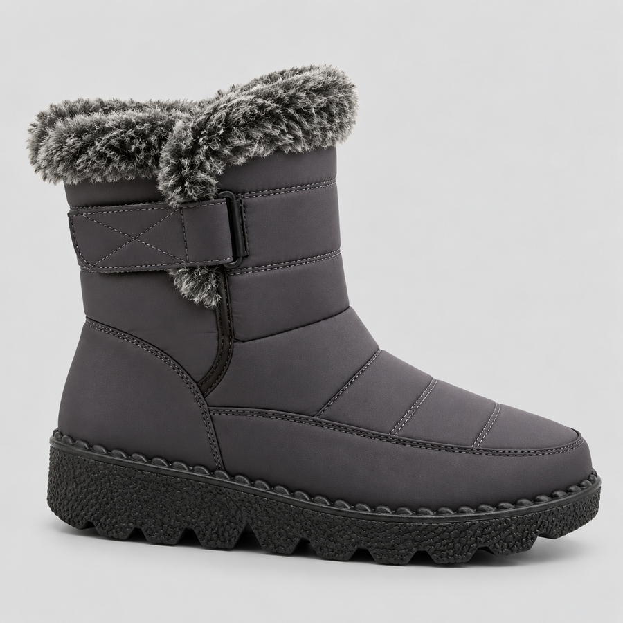 Pelsforede Sneboots til Damer - Slip-On med Grebssål
