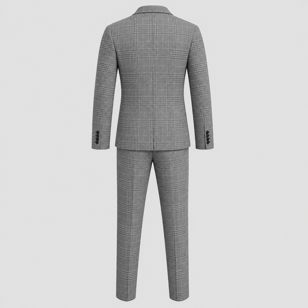 Herre Slim Fit Todelt Jakkesæt – Notch Revers Enkeltknap
