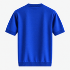Herre Textureret Crew Neck T-Shirt – Chevronmønster Kort Ærme