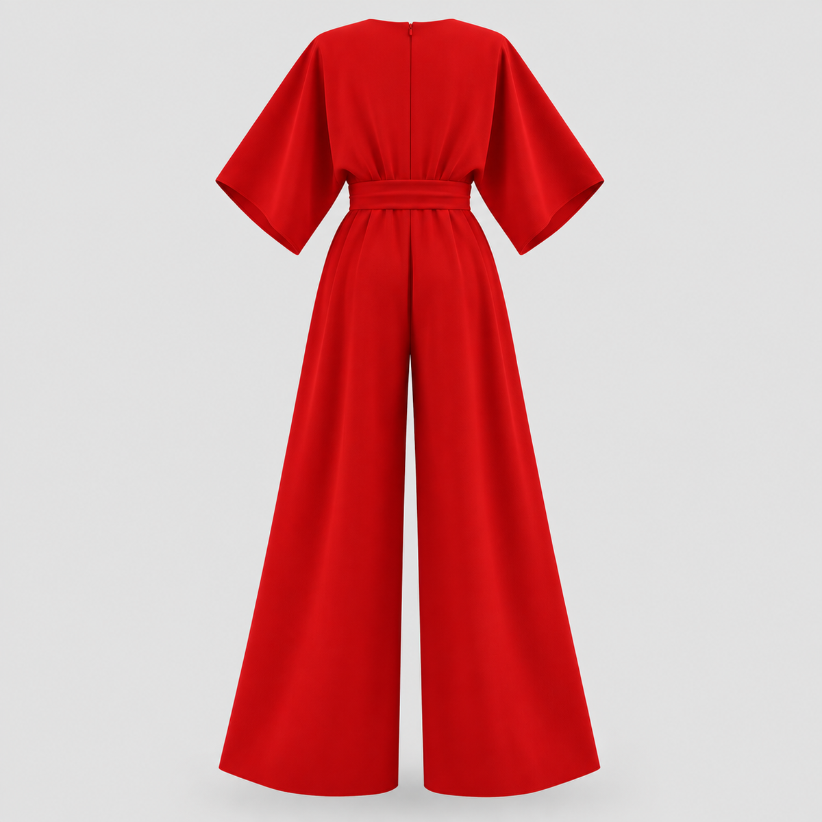 Chiffon Wrap Jumpsuit til Damer – Vide Ben, Flere Farver