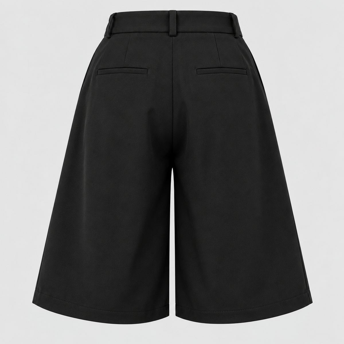 Høj Talje Shorts med Brede Ben til Damer - Plisseret, Skræddersyet