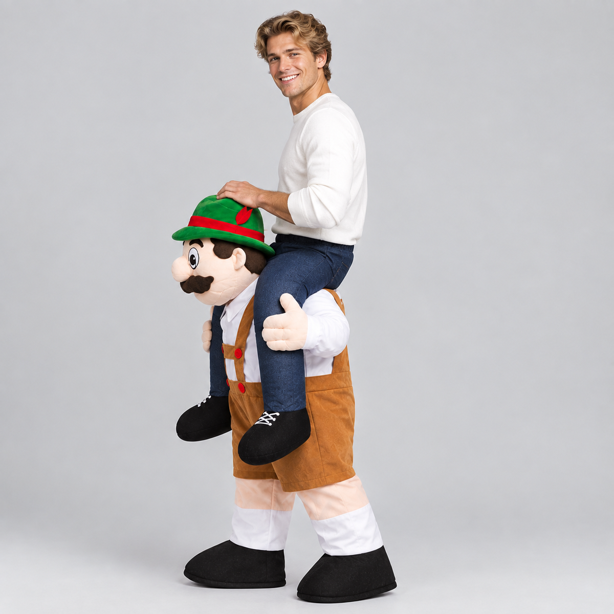 Bayersk Piggyback-Kostume - Ride-On Illusion til Oktoberfest