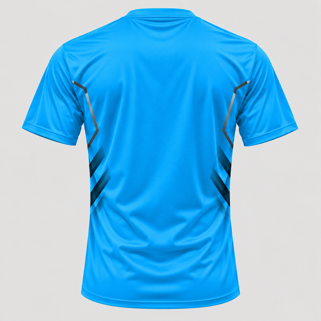 Herre Sports T-shirt – Kontrast Piping Rundhals