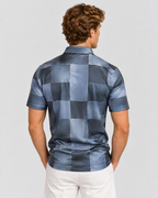Poloshirt med Geometrisk Print til Herrer - Korte Ærmer, Regular Fit