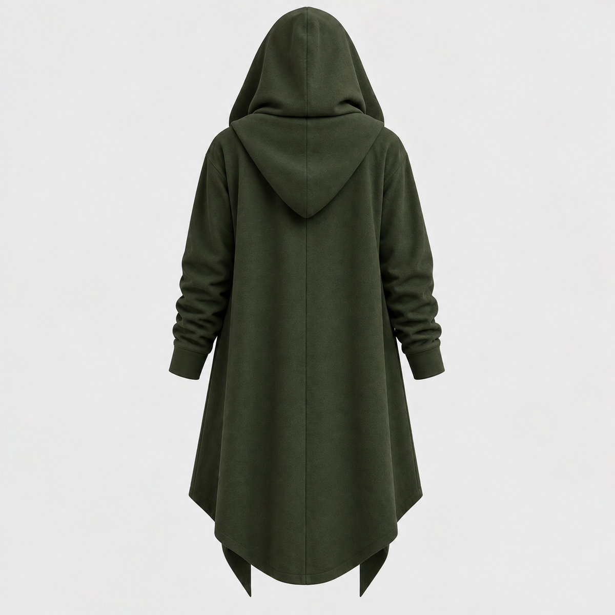 Lang Hættekåbe med Åben Front – Oversized Hætte Streetwear